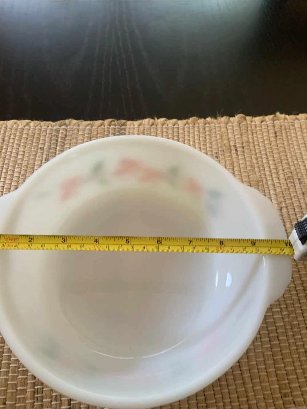 VTG Fire King peach blossom casserole dish